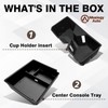 Muslogy Center Console Organizer & Cup Holder Inserts Compatible with