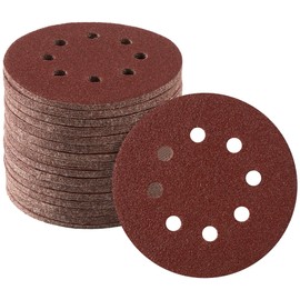 MIDO Professioanl Abrasive 125mm Sanding Discs 80 PCS 60 Grit Sandpaper 5 Inch 8 Hole Sanding Pads Sanding Disc Hook and Loop Round Orbital Sander Pads for Sanding