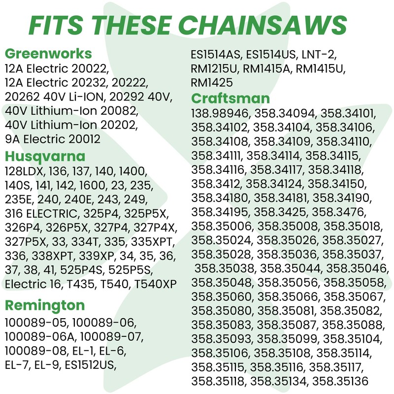 BYANE 12 Inch Chainsaw Chain, 3/8" LP Pitch, .050'' Gauge,