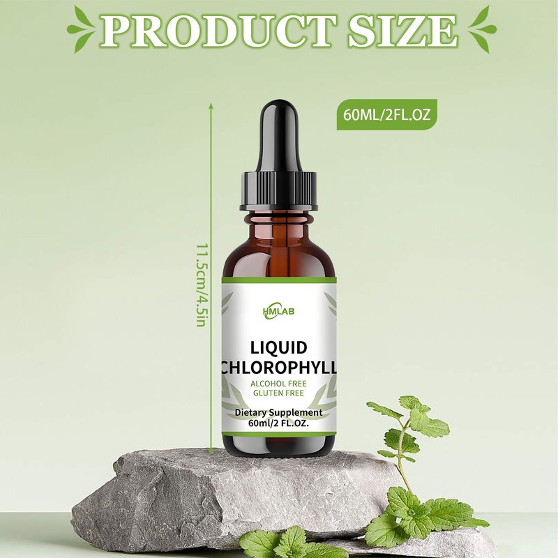 Chlorophyll Drops - Natural Chlorophyll Extract, Vegan, No Additives, Suitable