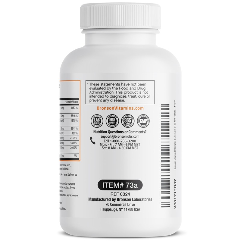 Bronson Super B Vitamin B Complex Sustained Slow Release (Vitamin