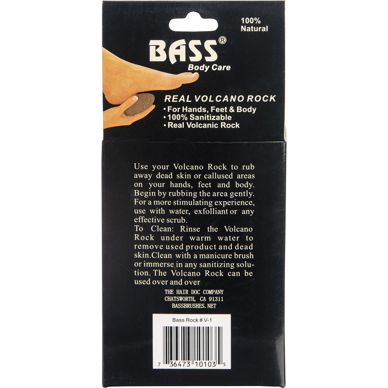 Bass Brushes Natural Volcanic Rock, 1 Volcanic Rock