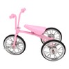 Pink Look Toy Tricycle Model Simulated Design Tricycle Ornament Wear