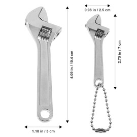DOITOOL Mini Adjustable Wrench 2.5 inch and 4 inch, Small Adjustable Spanner Hand Knurl Tool Adjustable Wrench, Mini Nut Wrench Repair Hand Tool for Repair Maintenance Automotive Car