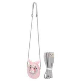 Portable Neck Fan Cute Pet Multifunction 3 Speeds Low Noise USB Rechargeable Bladeless Hanging Neck Fan