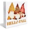 Fall Decor Hello Fall Wooden Box Sign Gnomes Fall Decorations