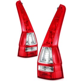 LBRST Taillight Assembly Fit with 2007-2011 for Honda CR-V EX 4-Door Clear Red Lens Black Housing Driver and Passenger Side 33501SWAA02 HO2801173