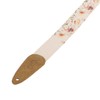 2" Cotton Guitar Strap With Decorative Print And Suede Ends.