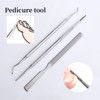Nail File, Nail Debris Removal, Set of 3, Stainless Steel,