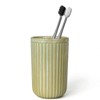 Ceramic Toothbrush Cup for Bathroom, Ceramic Toothbrush Holder, Toothpaste Organizer