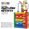Wooden Activity Cube for Baby - 6 in-1 Baby Activity