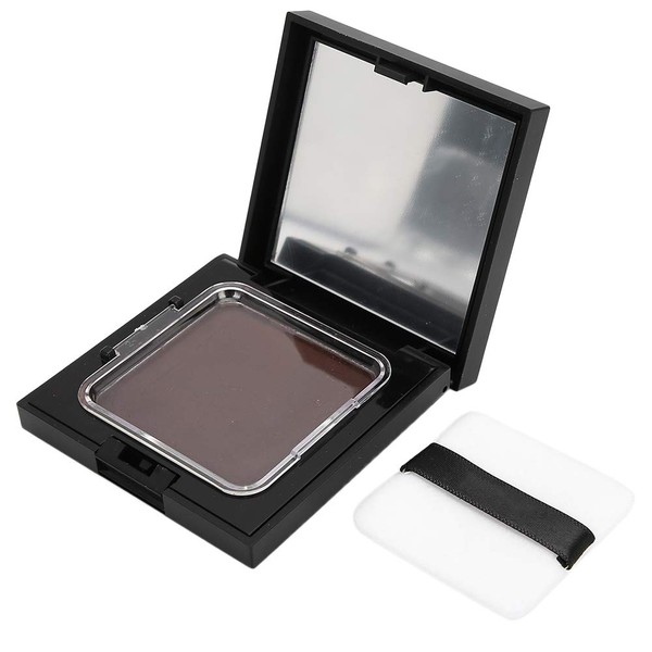 Hair Shadow Powder, Hairline Hair Building Fibres with Mirror and Puff, Not Easy to Remove, for Instant Hair Shadow/Use in Thinning Hair, 12g (Dark Brown)