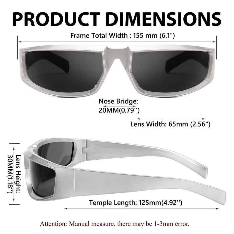 FEISEDY Wrap Around Trendy Sunglasses For Women Men Fashion Futuristic