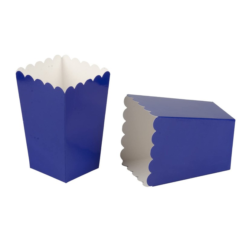 CC wonderland zone 24pcs Navy Blue Mini Popcorn Boxes Paper