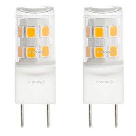 Anyray 2-LED Bulbs G8 Replacement Light Bulbs 2W for 120V 20-Watt for Microwave WB25X10019 20W (Daylight White 6000K)