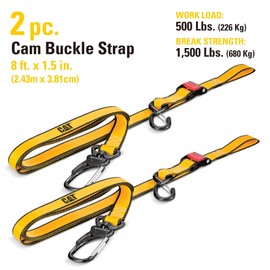 Cat 4 Piece Strap Set with Swivel Hook Cam Buckles and Soft Straps - 240034