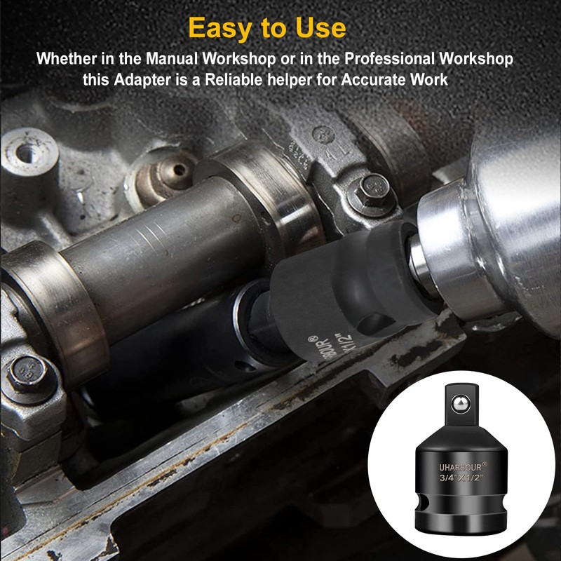 UHARBOUR Adapter 3/4" to 1/2", 3/4" to 1/2" Adapter, 3/4"