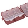 Container, Box Tight Sealing 10 Compartments for Travel (Purple)