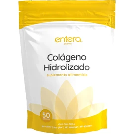 Entera | Colágeno Hidrolizado Puro 500g, Péptidos de Colágeno Tipo I y III, Suplemento Alimenticio, Sin Sabor, Sin Azúcar, Fácil de Mezclar, Incluye Medida Dosificadora, Libre de Gluten