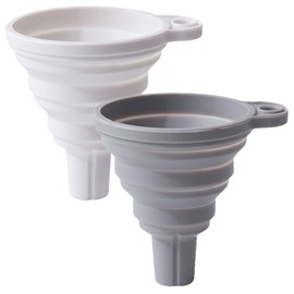 Set of 2 Funnel Foldable Funnel Silica Gel Funnel Telescopic Kitchen Funnel Flexible Portable Liquid Transfer Convenient Filling Tool