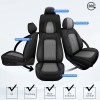 Unbranded PU leather Protector Front Rear Car 5 Seat Covers