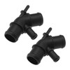 2 Pcs Coolant Hose Connector Pipe Flange 1J0121087C Compatible with
