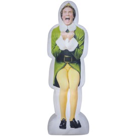 Gemmy Photorealistic Christmas Airblown Inflatable Excited Buddy The Elf S LG WB, 6 ft Tall, Green