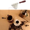 AUEAR, Wooden Handle Coffee Filter Reusable Cafe Flannel Cloth Bag