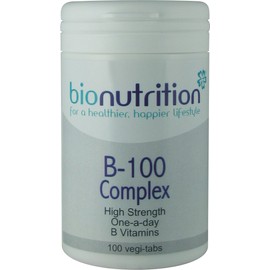 Bio Nutrition B-100 Complex : One-A-Day : Men's Health Vitamins : 100 vegi-tabs