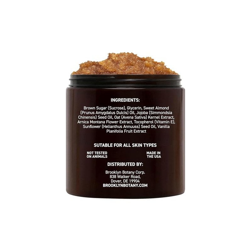 BROOKLYN BOTANY - Exfoliante de azúcar morena 283 g (Brown