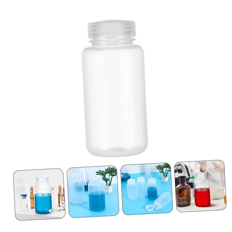 CHILDWEET 8pcs Leakproof Lab Bottles with Caps Wide Mouth Heat
