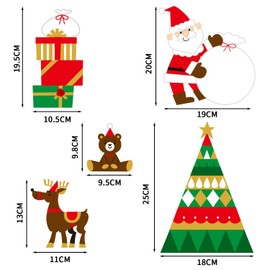 LOKIPA Christmas Decoration, Electrostatic Stickers, Removable, Stainless, Static Cling Stickers, 266 pcs, Window Stickers, Wall Decor, Accessories, Room Decorations, Interior Decoration (Snowflake)