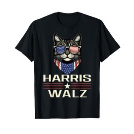 Harris Walz 2024 Childless Cat Lady Democratic VP President T-Shirt