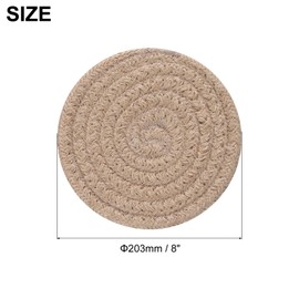sourcing map 8 Inches Trivets for Hot Dishes, Heat Resistant Jute Trivets for Hot Pots and Pans, 5 Pcs Cotton Hot Pads Coasters Mat for Countertops, Cooking
