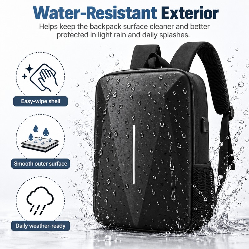 Hard Protective Backpack for Starlink Mini Storage – Black Water-Resistant