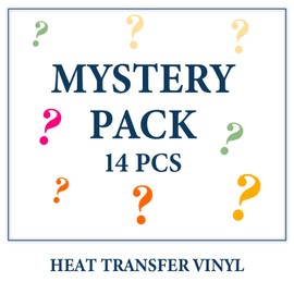 Tintnut Mystery Pack Heat Transfer Vinyl - 10" x12" 14 Sheets Bundle Watercolor Rainbow Iron on Vinyl Seamless Colorful Pattern Printed HTV DIY T-Shirts Canvas Bag