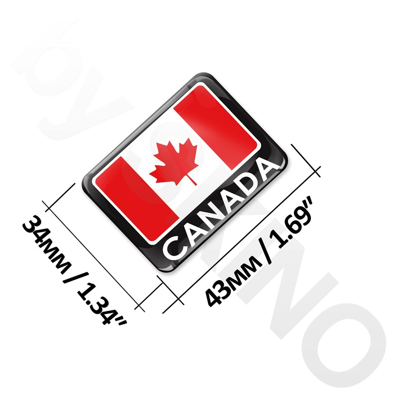 SkinoEu® 2 x 3D Stickers Canada Canada Flag Canadian Flag
