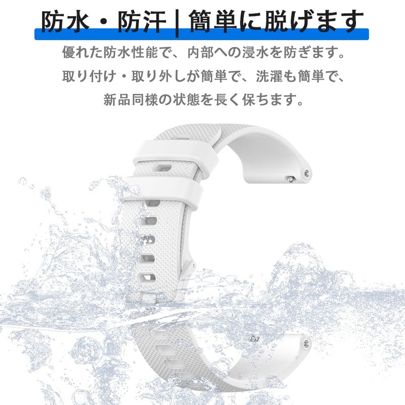 [SHANCHI] 【3本セット】 Vialove KW105-G01 1.9インチ 用 交換バンド 22mm スマートウォッチ用 シリコンバンド