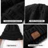 Pleneal 2 Pack Ponytail Winter Beanie Hats for Women, Stretch