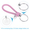 PATIKIL Braided Leather Keychain with Stainless Steel Key Ring Sleeve,
