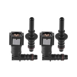 A ABSOPRO 2 x Fuel Line Connector Hose Coupling 90 Degree Quick Release for Connector Fuel Hose 6.3 mm