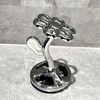 Floral Ceramic Toothbrush Holder Toothbrush Holders for bathrooms (Silver)