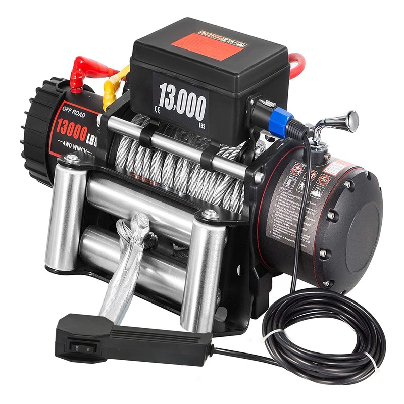 AKLOSIPY 9フィートのケーブルを備えた12VハンドヘルドウィンチリモートコントローラーとATV UTVの電動マニュアルコントロール