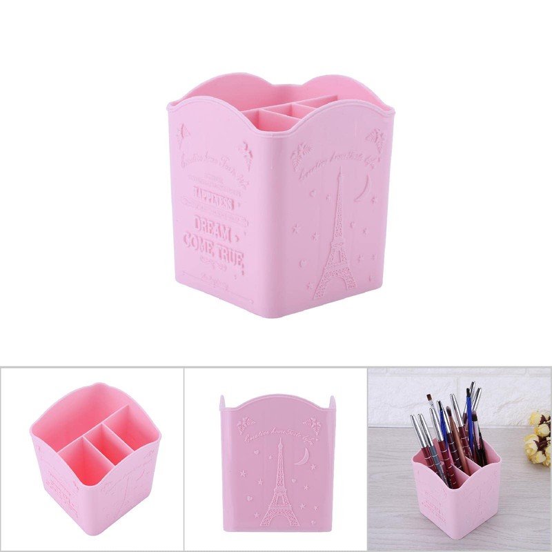 Plastic Grid Divider Makeup Storage Box, Cosmetic Contain Stand Box