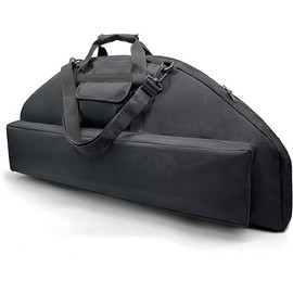 Silfrae Compound Bow Case Soft Bow Padded Case Light-Weight Bow Carry Bag with Arrow Pocket (Black, Small)