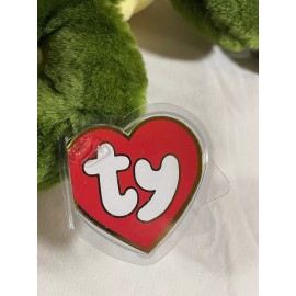 Ty NEW OLD STOCK Rare-Ty PLUSH ‘Freddie’ The Croaking Frog. Made In Korea.