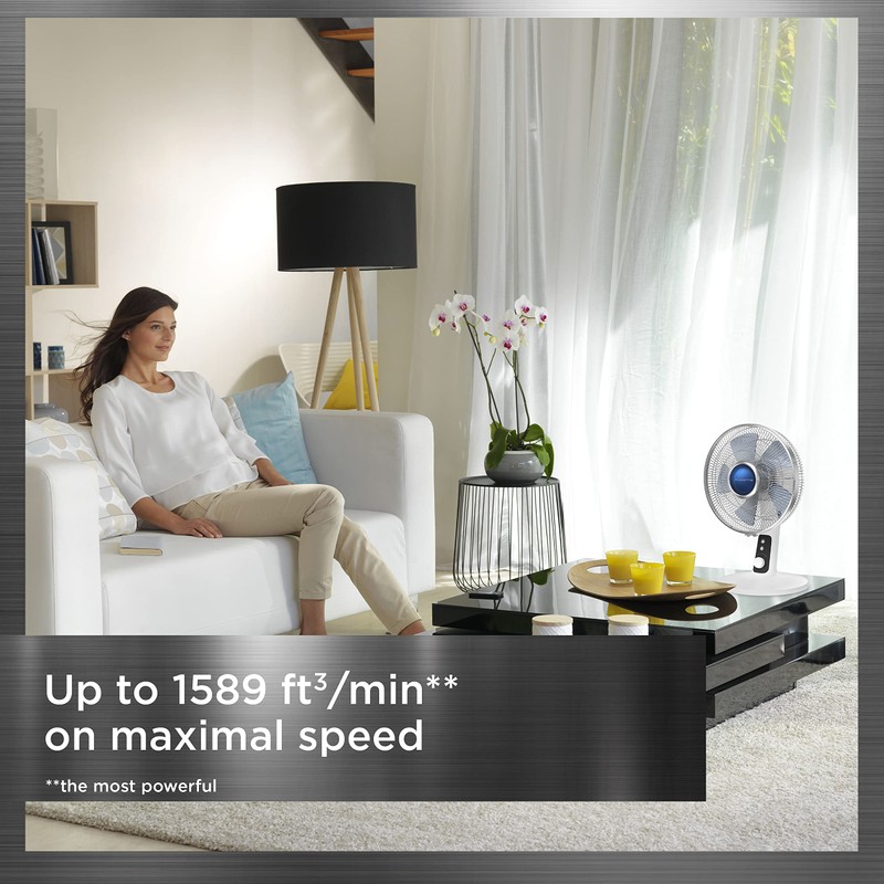 Rowenta, Desk Fan, Turbo Silence Table Fan, 12 Inches, Ultra
