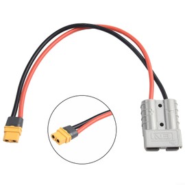 Anderson Plug to XT60 Adapter to Solar Panel Connector 50A 600V 12AWG 30cm