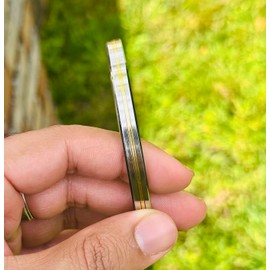 Brass Line 6MM Stainless Steel Sikh Kada For Women And Men Punjabi Bracelet Indian Accessory Sikh Wrist Band Punjabi Kara For Women and Men 60Grams (Inner Diamater 6.5 CM)