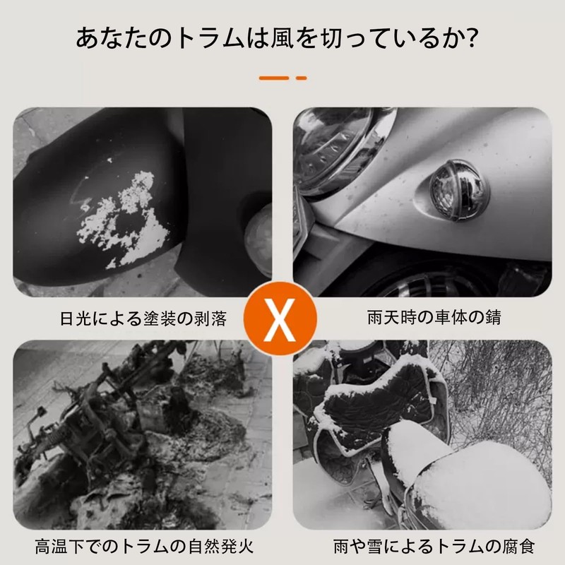 バイクカバー300D厚防水UV防塵バイクカバー4ストライプ反射ストリップ盗難防止ロック穴耐熱 (XXL、シルバー)